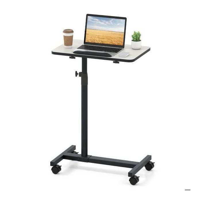 69-112 cm Table de lit réglable en hauteur table dappoint en C pivotante 360° pour canapé lit et petits espaces