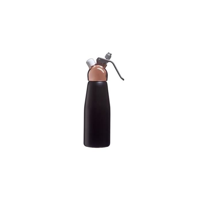 siphon a creme en aluminium 500 cl noir 8 5 cm noir et cuivre cdiscount maison