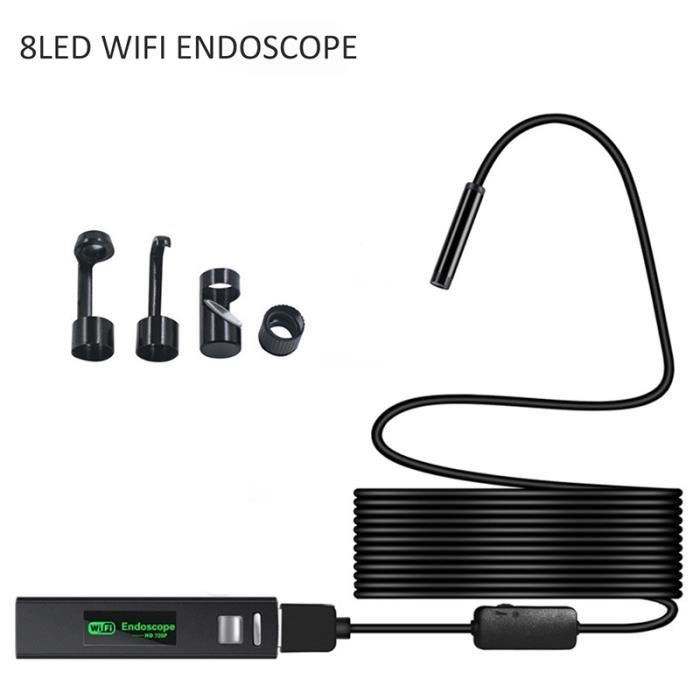 Caméra D'inspection Pour Canalisations WiFi - 5.0 MP, Zoom 6x, Câble Semi-rigide 10 M, étanche IP67