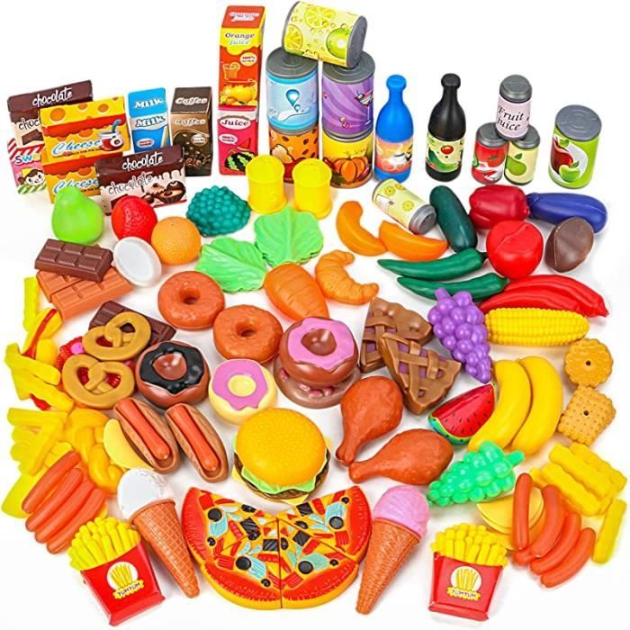 Ensemble de Cuisine ZGEER 139 PCS Jouet éducatif Fruits et Légumes  Plastique