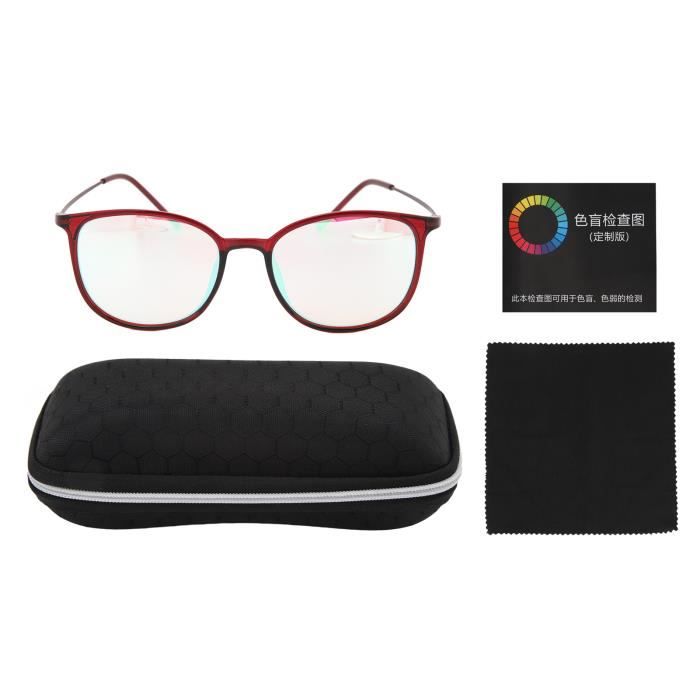 Lunettes aveugles de couleur, lunettes de faiblesse de couleur, flexibles,  pliantes, portables, aveugles rouges et verts, lunettes pour daltonisme
