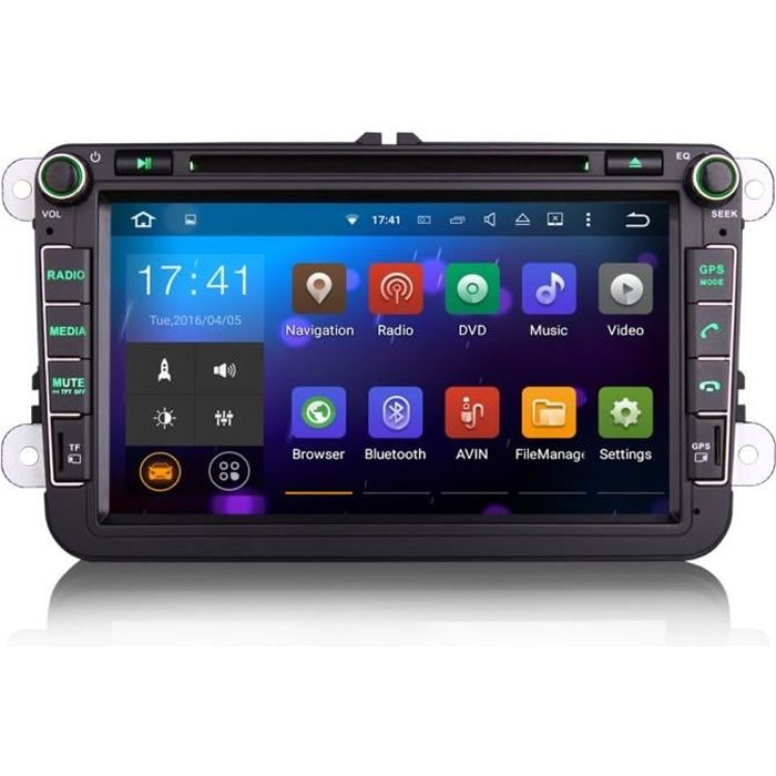 Autoradio GPS Android - Volkswagen - Passat Eos Touareg Golf - Écran capacitif 8 pouces