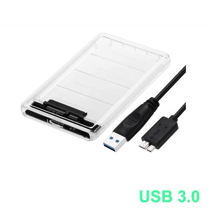 Boîtier Disque Dur Externe adaptateur 2.5  SATA USB 3.0 Pour HDD