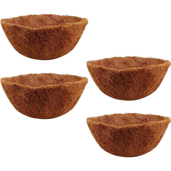 Nvzi Lot De 2 Doublures De Rechange En Fibre De Coco Pour Jardinières, 61 Cm En Forme De Demi-lune, Revêtement De Rechange En Fibre De Coco Pour Fenêtre, Jardinière Murale