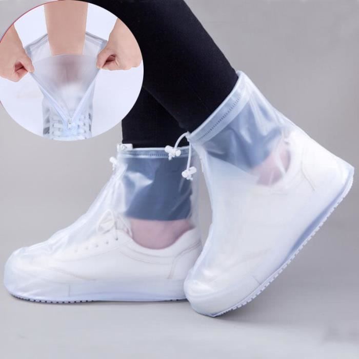 TRANSPARENT - XL - Couvre-chaussures en PVC réutilisable avec