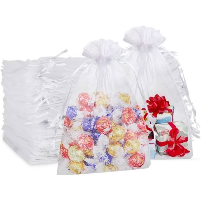 Noël Sacs à Cordons Pochette Cadeau Sachet pour Bonbons, Biscuits, Petit  Cadeau Noël Mariage Anniversaire de Fête Bonbonnières Ou E