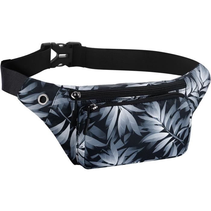 Sac Banane STIM - Ceinture Course Léger 76g - 3 Poches - Réglable 60-115cm - Bleu M - Hydrofuge Et Réfléchissant