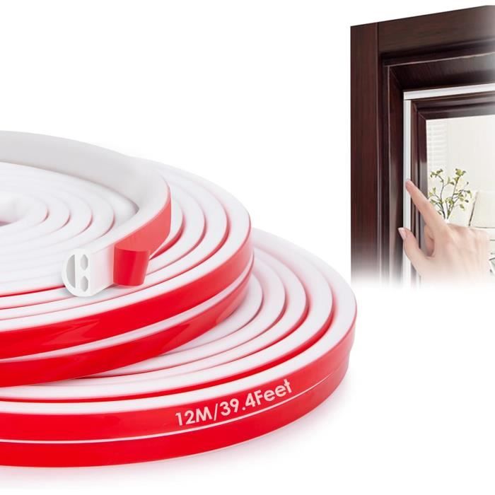 Bande Joint Porte D-profil 10m - Isolation Thermique Et Acoustique | Anti-froid, Bruit Et Poussière