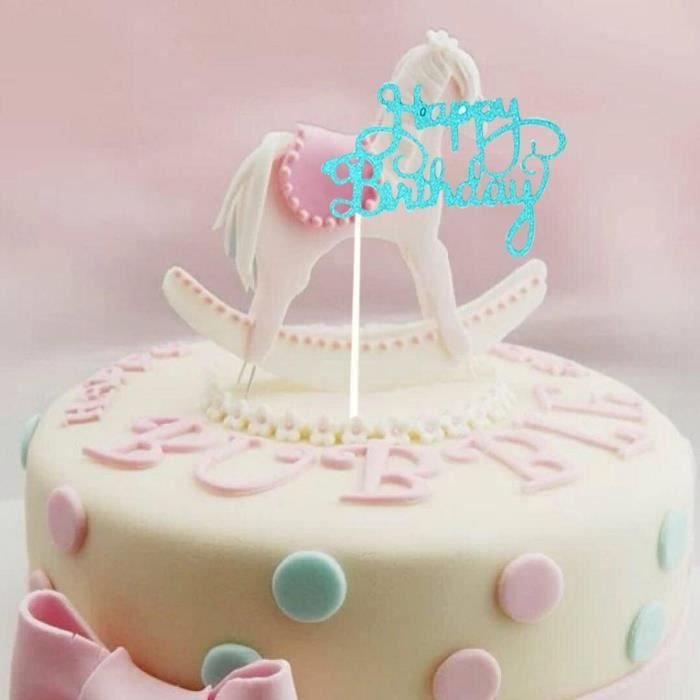 Papier Glitter Joyeux Anniversaire De Gateau De Petit Gateau Dessert Fournitures Decor Sco7163 Cdiscount Maison