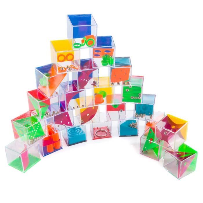 24Pack 3D Labyrinthe Jeu Casse tête Puzzle Jeux Logiques Calendrier de