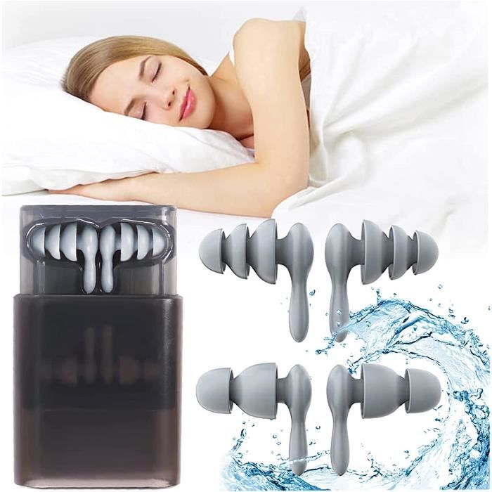 Silicone Moulable Bouchons, 3 Paires Bouchons D'Oreille Pour Dormir Silicone,Solide Étanche
