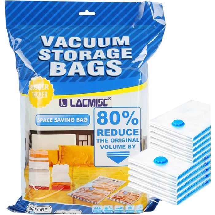 Lot De 10 Sacs De Rangement Sous Vide 30x40 Cm - Housse Aspirable Réutilisable Pour Vêtements Et Couettes