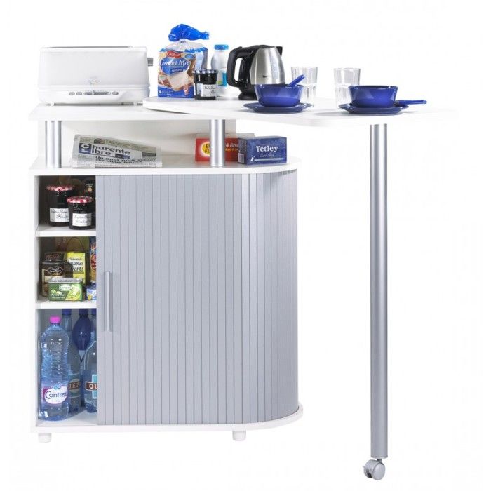 Desserte De Cuisine Avec Table Pivotante Integree Achat Vente