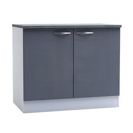 Meuble Bas De Cuisine 2 Portes 100cm Coloris Achat Vente