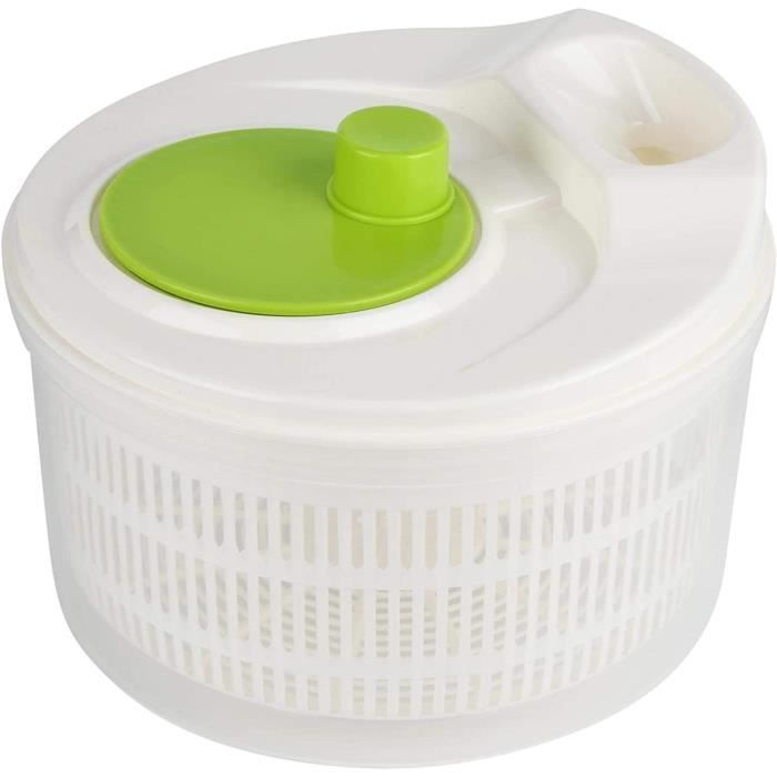 Essoreuse à Salade Rétractable - Blanc Anthracite - Silicone Et Plastique