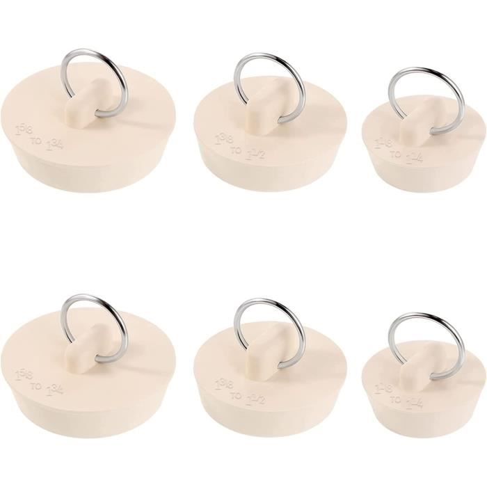 Lot De 3 Bouchons D'Évier En Caoutchouc - Bouchon Vidange Cuisine Et Salle De Bain - Anti-Odeur Et Anti-Fuite