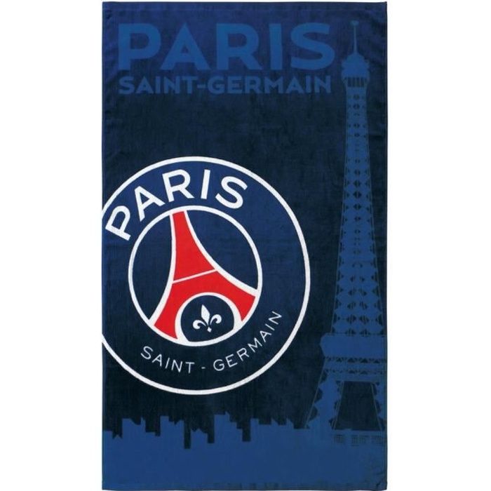 Serviette de Bain Officielle Paris Saint-Germain PSG Marine - Cdiscount  Maison