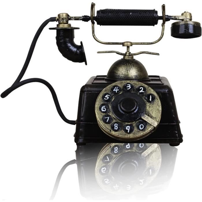 Rétro Phone Rétro téléphone Fixe décor Vintage téléphone créatif décoratif décoratif Rotatif