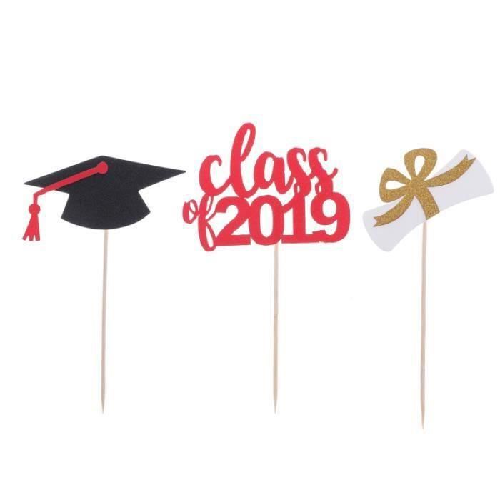 15 Pieces Cartes De Gateau De Graduation Chapeau Diplome Classe De 19 Choix De Cupcake Decor Figurine Decor De Gateau Achat Vente Figurine Decor Gateau Soldes Sur Cdiscount Des Le Janvier Cdiscount