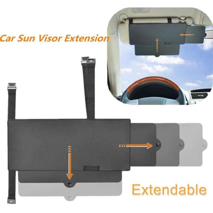  Extension de Pare Soleil Voiture Pare-Soleil Anti-éblouissement  pour la Conduite Rallonge de Pare-Soleil pour Voiture Réglable Anti-UV  Protecteur d'yeux Rallonge de Pare-brise pour Toutes Les Voitures