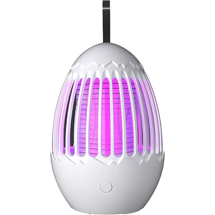 Lampe Anti Moustique, 2 Pièces Rechargeable Lampe Anti Moucheron, 360