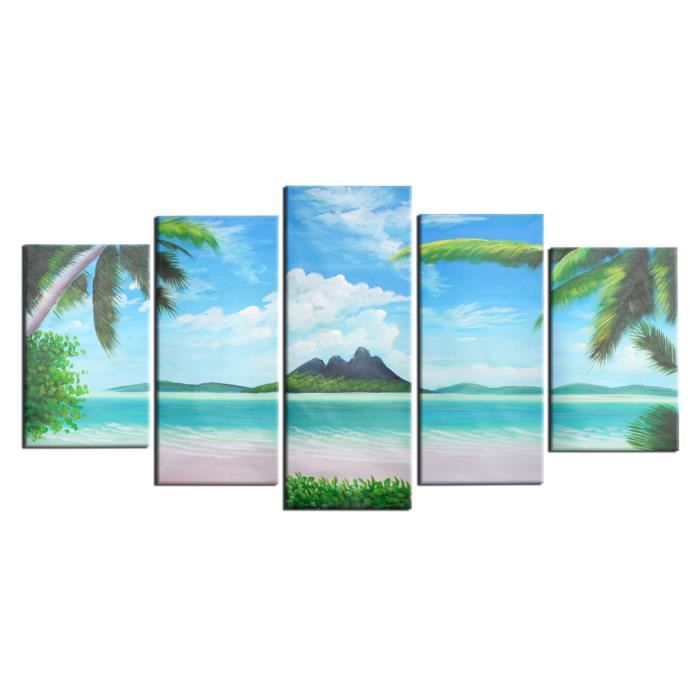 Get Wallpaper Tableau Abstraite Peinture A Huile Moderne Paysage Plage For Android Free