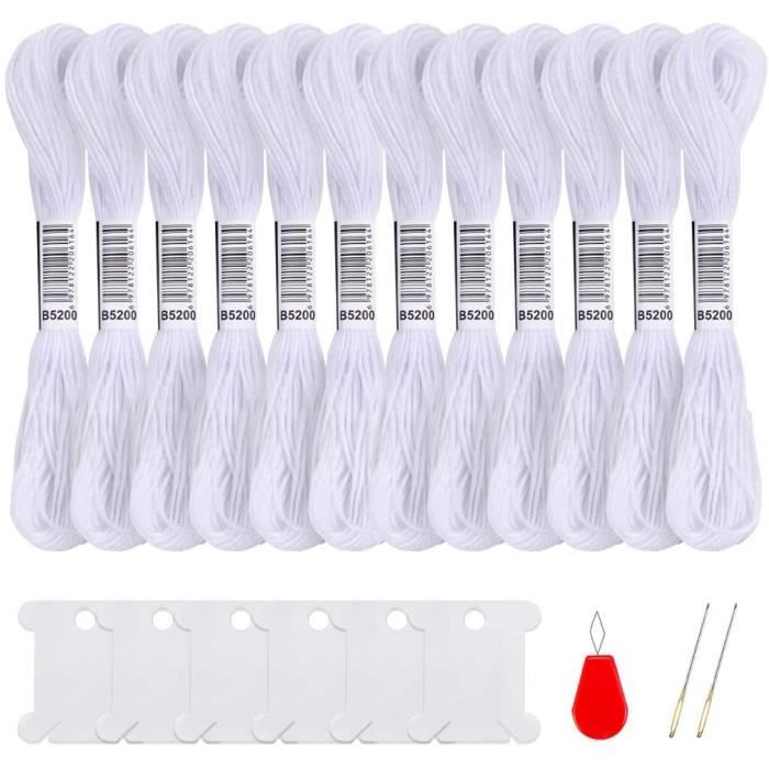 Anchor Lot De 12 Fils à Broder 6 Brins Bleu Sarcelle Clair 8 M