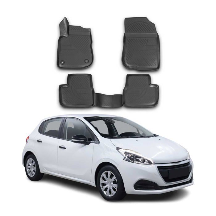 OMAC Gummi Fußmatten für Peugeot 208 2019-2026 Automatten Gummi TPE Sc OMAC Gummi Fußmatten für Peugeot 208 2019-2026 Automatten Gummi TPE Sc