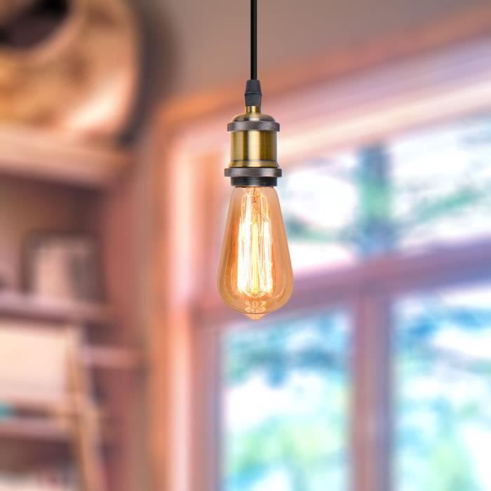 Style Art déco pendule Lampe e27 lampe suspendu plafond lampe en laiton antique intérieur