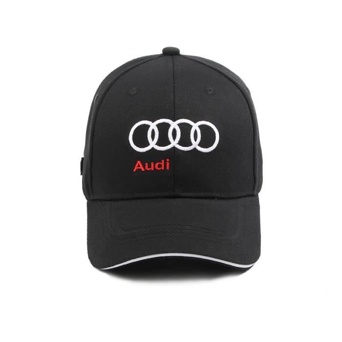 Le noir - Voiture Brodé Casquette De Baseball Chapeau De Soleil Décoration Pour Audi A3 A4 A5 A6 A7 A8 Q2 Q3