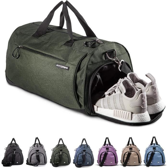 TB&W Sac de sport étanche pour bagage à main léger avec compartiment à  chaussures pour homme