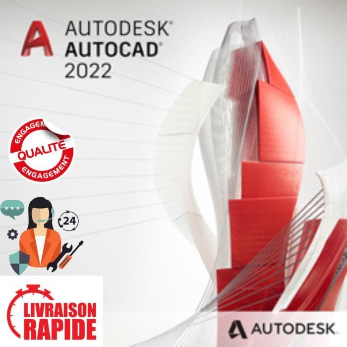 Logiciel – Autodesk – Autocad 2022 – Licence automatique – Windows 10 – Livraison rapide