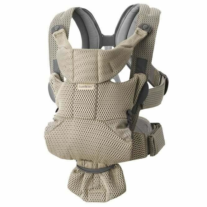 Porte b b BABYBJ RN Move Gris Beige Maille 3D Confortable