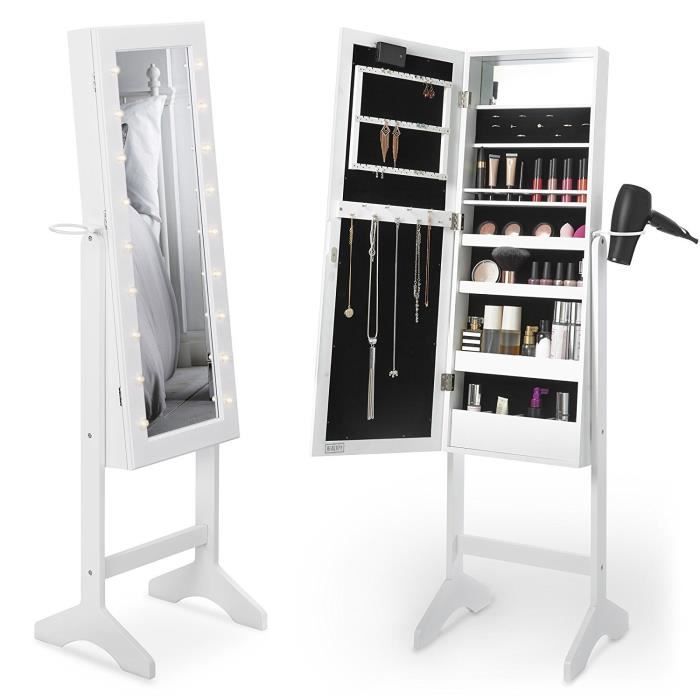 Beautify Armoire A Bijoux Et Maquillage Sur Pieds Avec Miroir Et