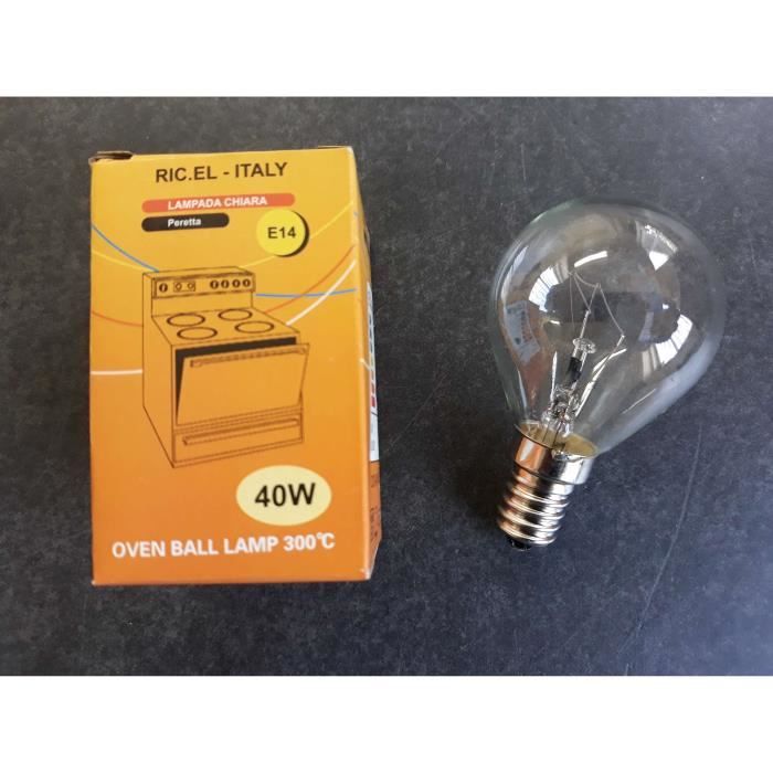 AMPOULE DE FOUR 40W CULOT E14,300 DEGRE BOSCH/SIEMENS/NEFF/GAGGENAU