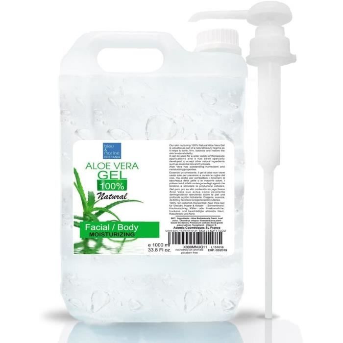 Gel d'Aloe Vera - 100% Naturel - 1000 ml - Bio - Sans conservateur - Tous  types de peau - Cdiscount Au quotidien