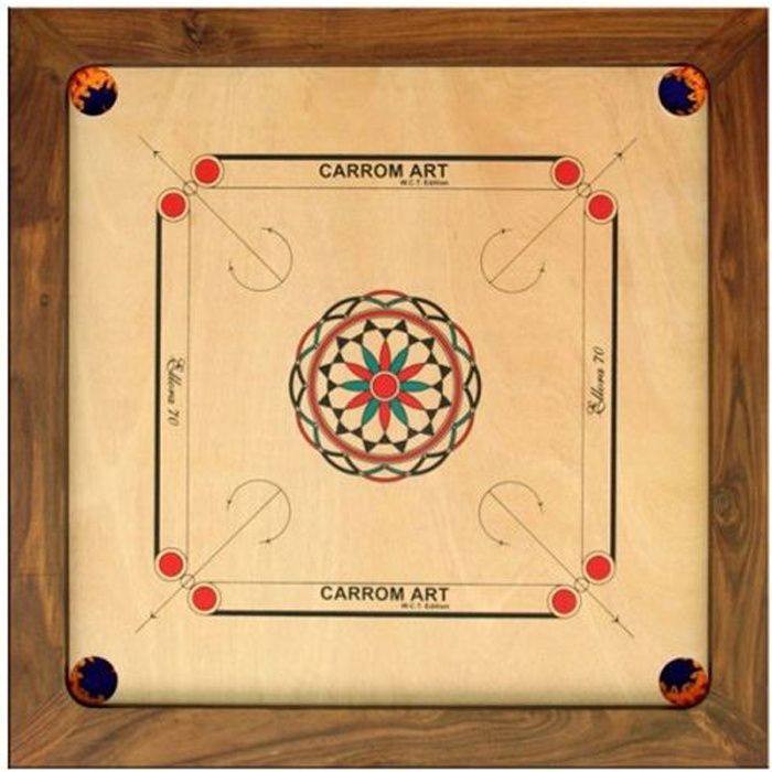 Carrom Ellora 70 * 70 - CARROM ART - Jeu de plateau - Enfant - Marron