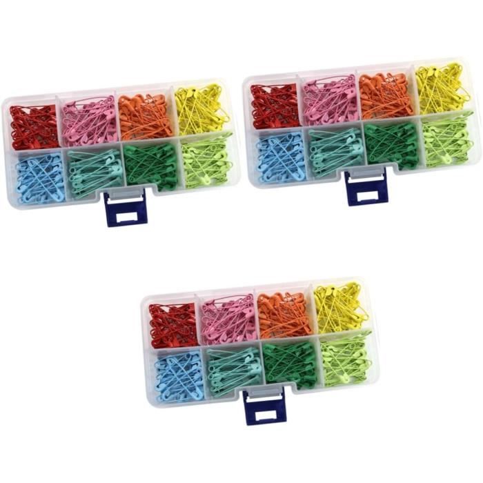 KQDRAVINE 1200 pièces épingles avec tête, épingles colorées Hijab Pins Acier Inoxydable Couture pour Bricolage Couture Ourlage Craft Jewelry Composants Décoration, 100 par boîte 12 Couleurs