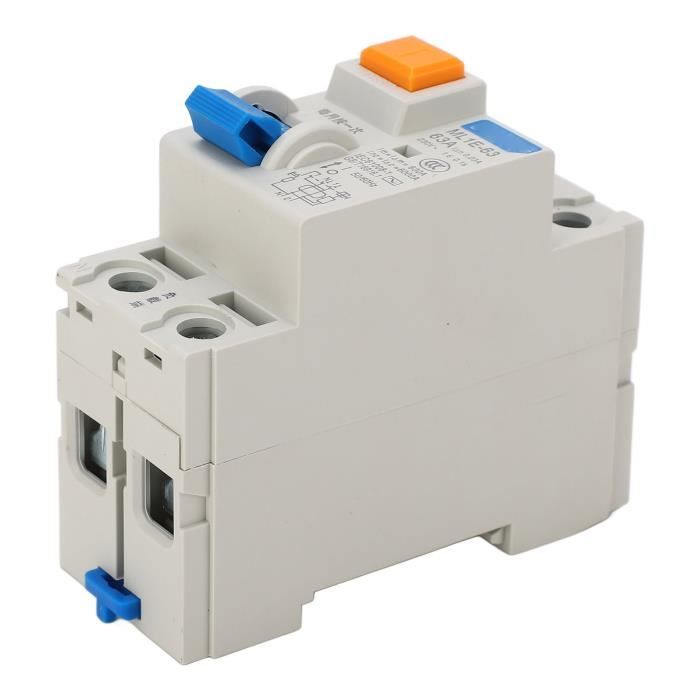 Disjoncteur Différentiel TONGOU Type A 63A 100mA 1P+N – Protection Fuites 230V, Maison & Petit Commerce