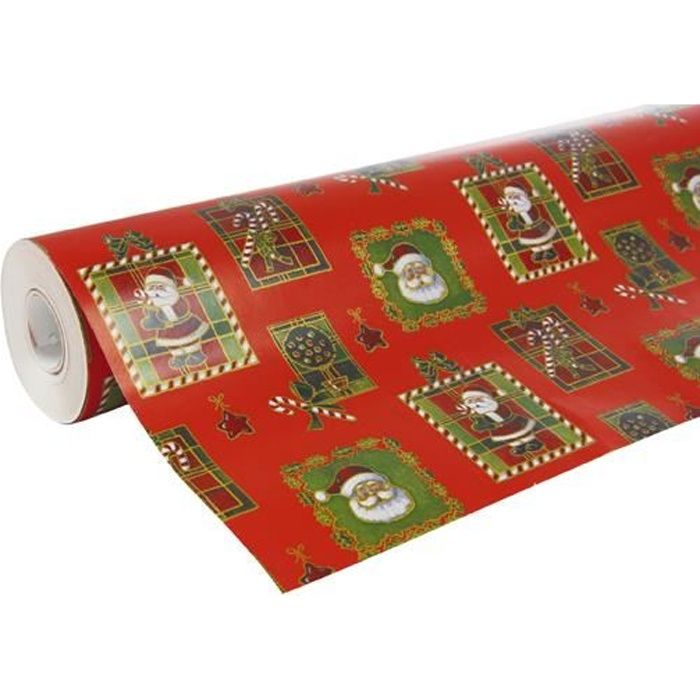 Feuille de Noël de police papier cadeau 3 x Rouleaux de 2 m x 69 cm Noël Cadeaux Gifts 