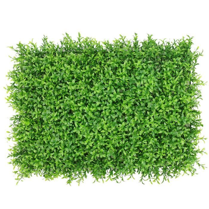 Panneau de haie artificielle fausse plante mur clôture écran herbe toile de fond décorative pour arrière-cour vert Style4