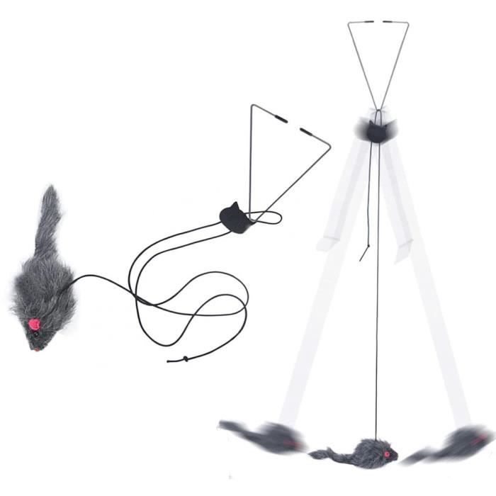 Meilleurs prix pour Jouet interactif pour chat - DAMILY - Jouet en peluche - Accroche à la porte - Corde réglable - 180 cm