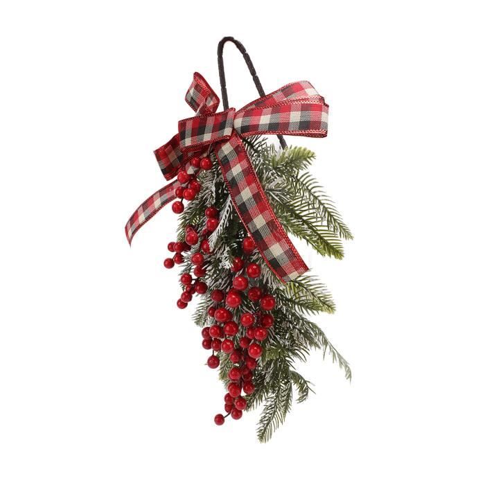 Couronnes de Noël pour porte d'entrée, décorations de porte de Noël, couronne de bonhomme de