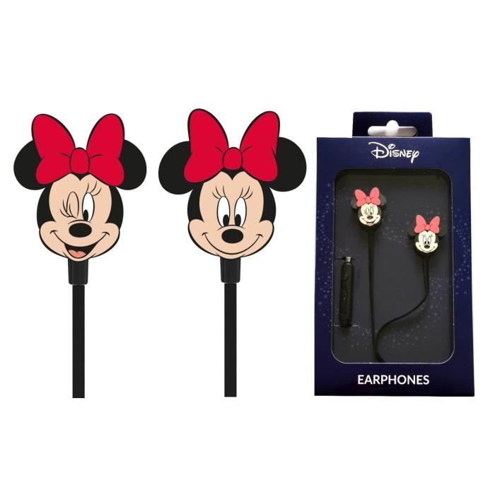 Ecouteurs filaires kit mains libres Minnie 3D a pois
