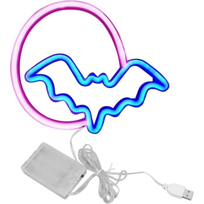 3D Chauve Souris LED Autocollants - 24 Pièces Décoration Halloween Lumineuse Pour Mur Et Fenêtre