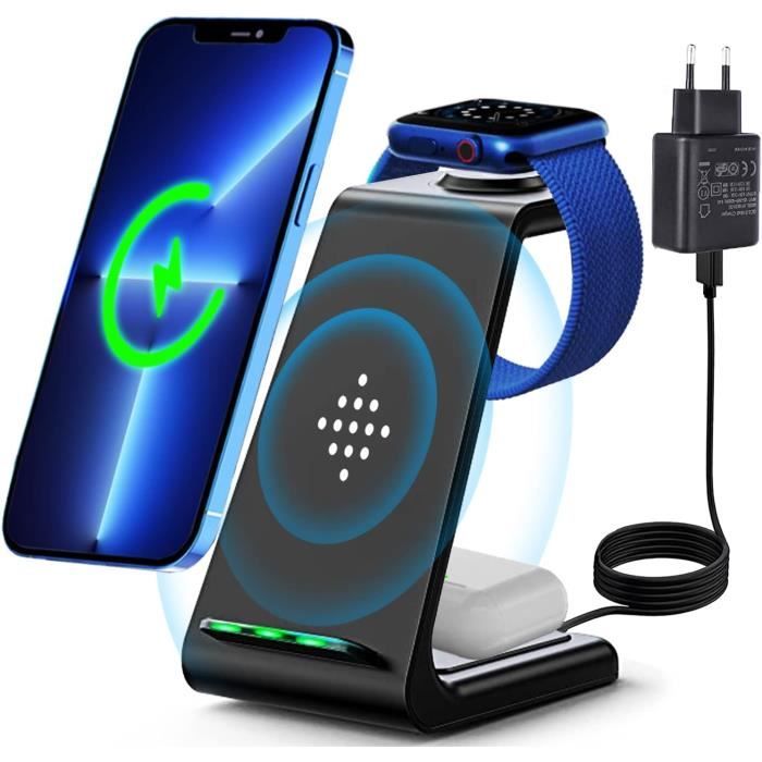 BigBen Connected Station de Charge Sans Fil 5 en 1 Lumineuse