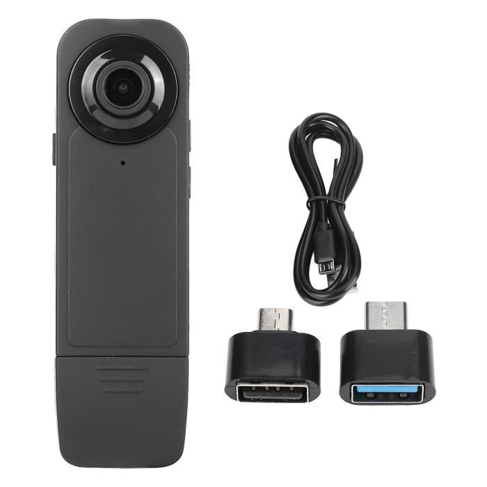 Caméra Corporelle Mini 1080P - Enregistreur Vidéo Angle 180° Avec Écran IPS Pour Sécurité Et Conférences