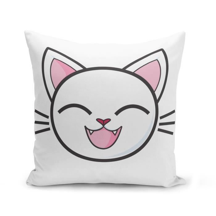 Housse De Coussin 40x40 Cm Chat Sourire Heureux Japon Manga Kawai Illustration Enfant Cdiscount Maison Housse De Coussin 40x40 Cm Chat Sourire Heureux Japon Manga Kawai Illustration Enfant Cdiscount Maison