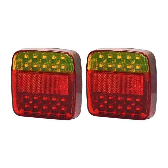 Feux Remorque Magnétiques LED - Kit 2 Pièces, 12V, Étanches | 7 Fonctions, Câble 7.5m