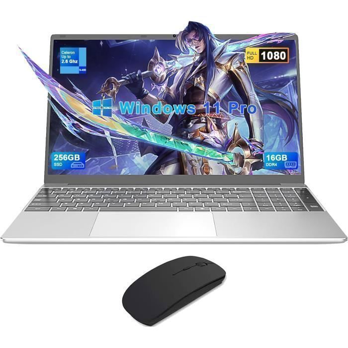 Ordinateur portable ultra fin de 14.1 pouces, 16 Go de RAM, 2 To de